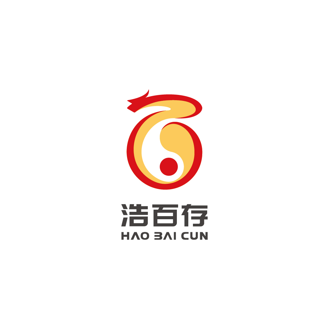 浩百存品牌Logo设计-太极龙形标志-标派视觉