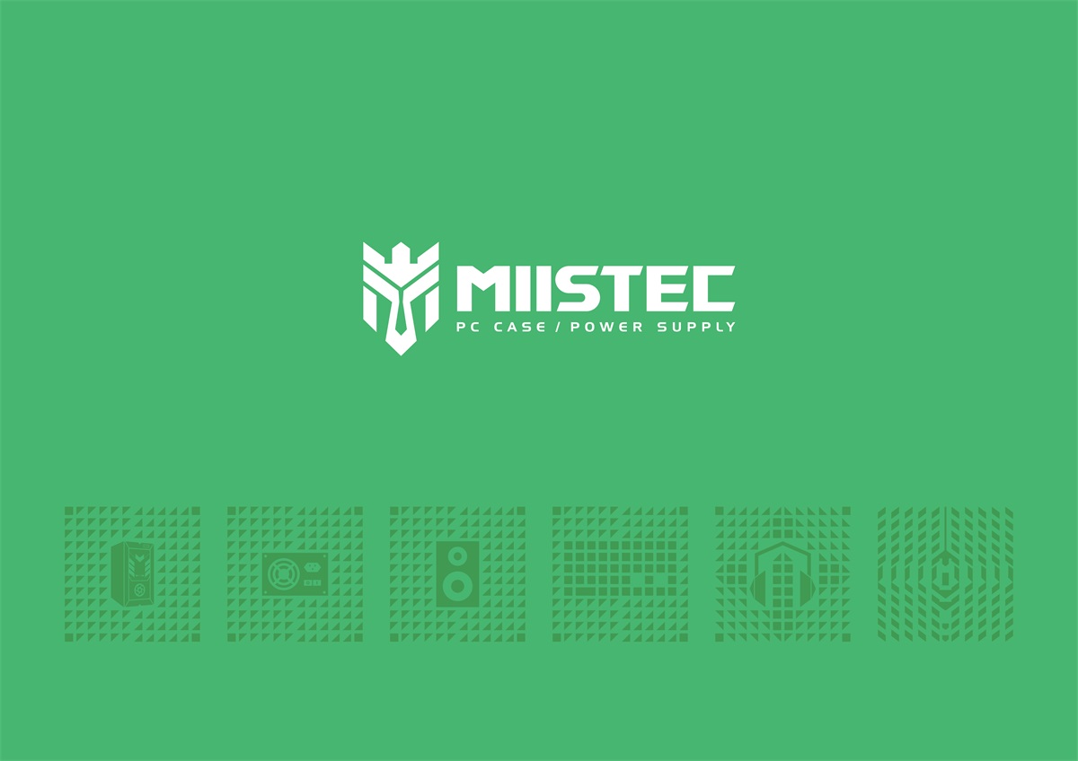 舜鑫杰MIISTEC机械朋克风品牌VI设计-锐利几何Logo主视觉