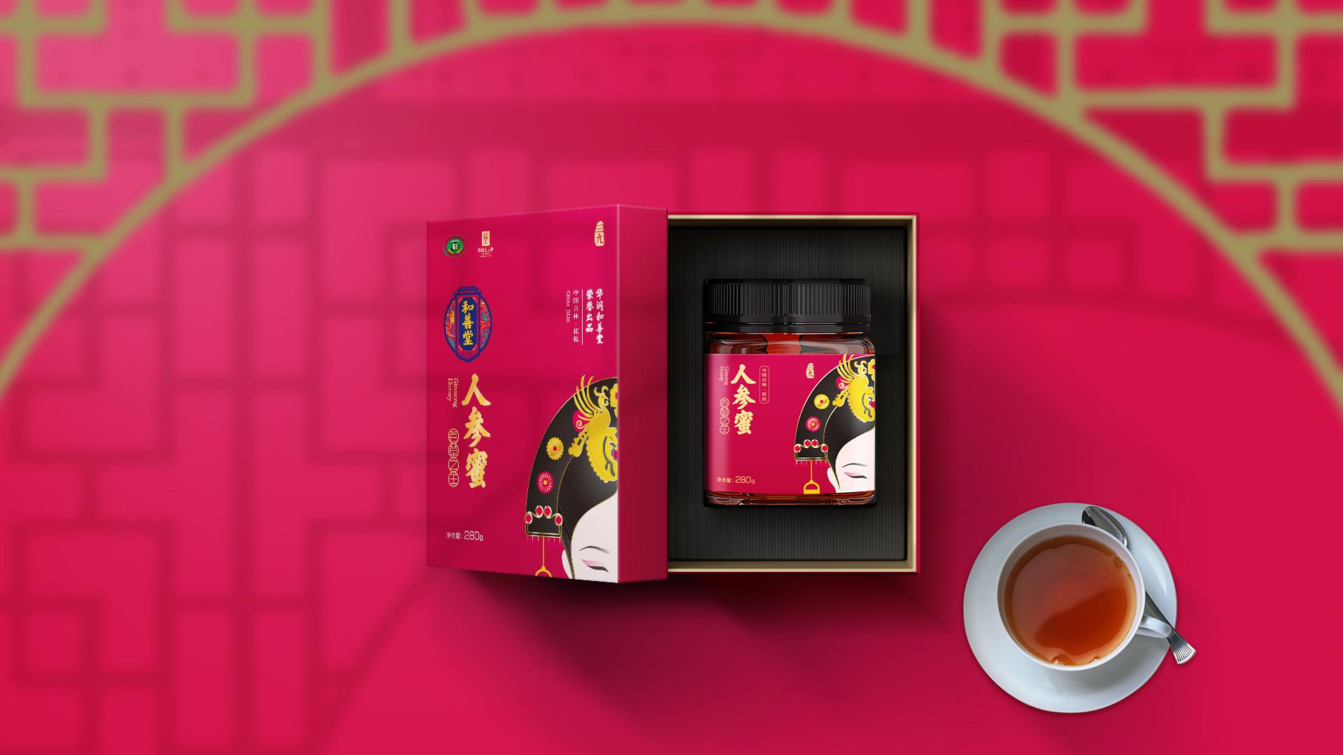 红参粉包装设计,高端包装设计,东方美学包装,原创IP设计,可持续包装,人参产品包装,滋补品品牌设计,贵妃IP设计