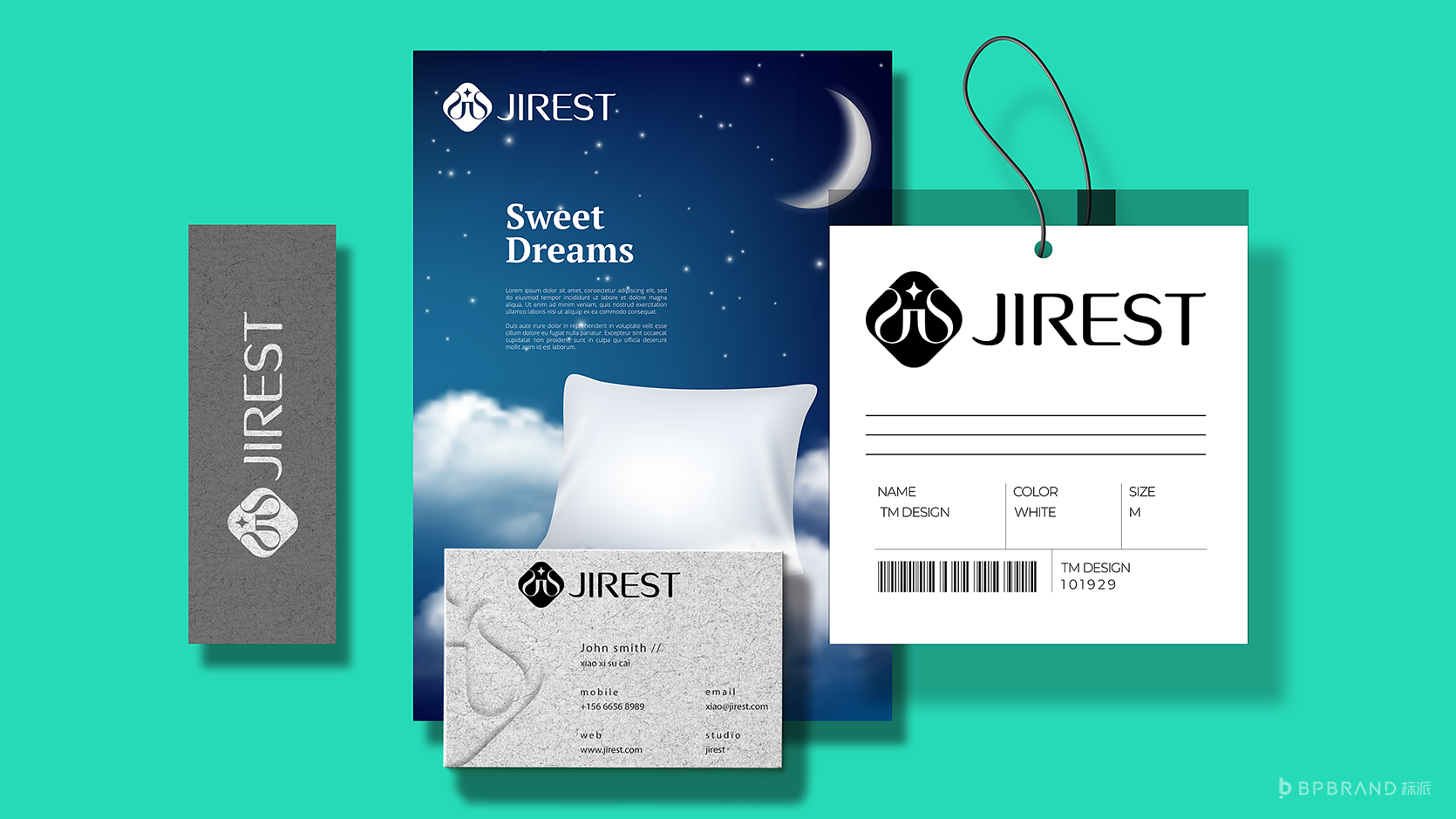 几点JIREST品牌设计,品牌全案设计,品牌命名策略,从0到1品牌,睡眠品牌设计,家居品牌视觉,深色系品牌设计,城市情绪品牌