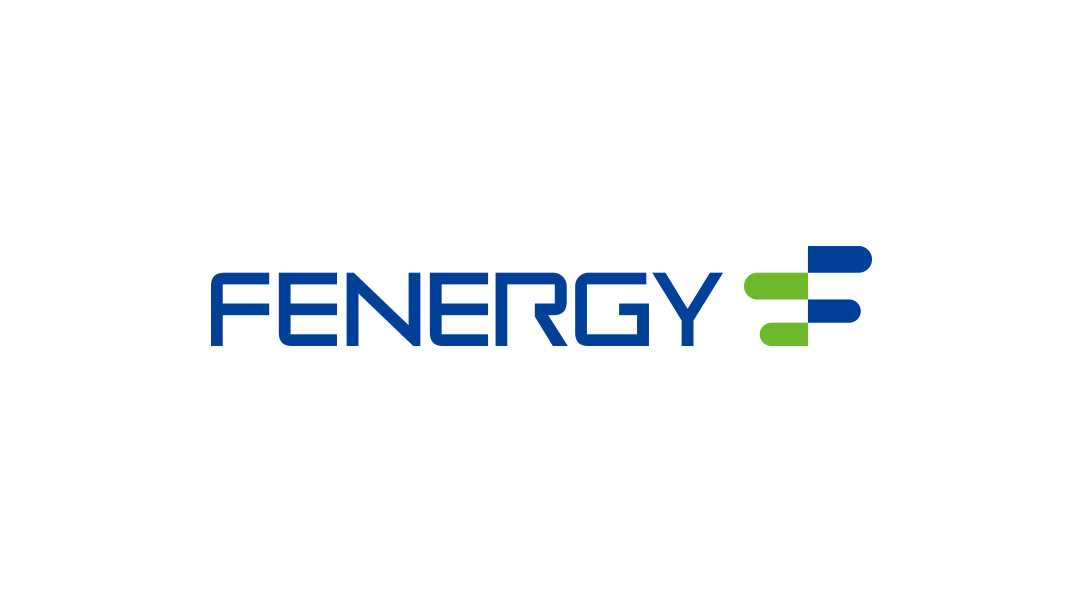 明新能科技FENERGY品牌Logo设计-蓝绿四色块F形几何图形主视觉