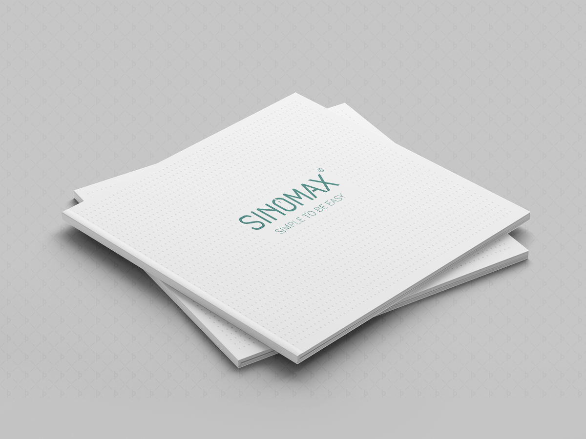 SINOMAX新浪漫产品画册封面-白底浅绿SIMPLE TO BE EASY标识