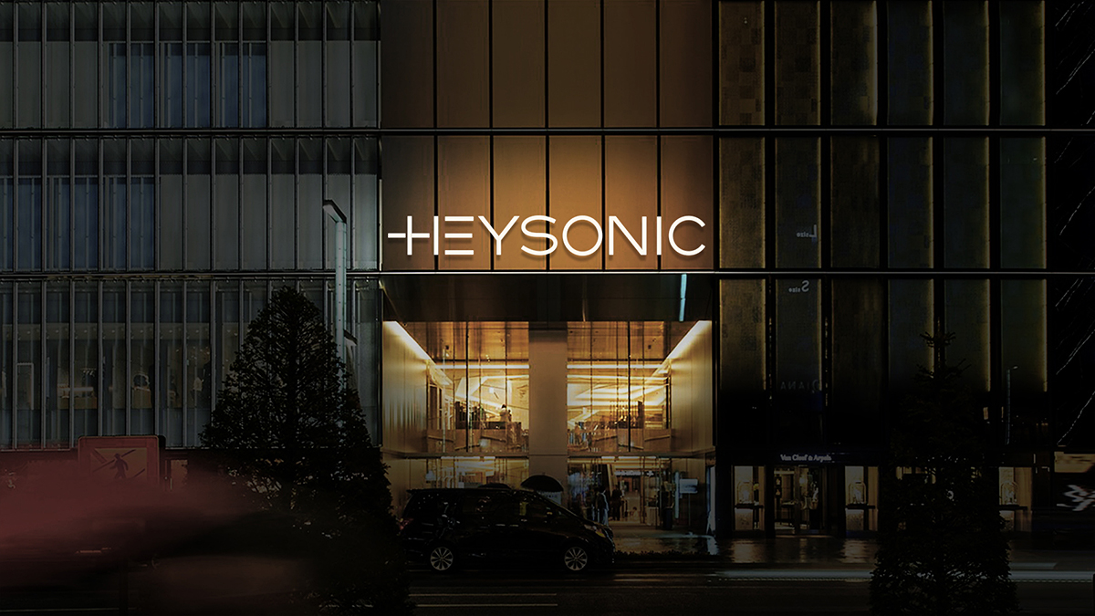 HEYSONIC 恒美熙大门标识，轻医美品牌设计