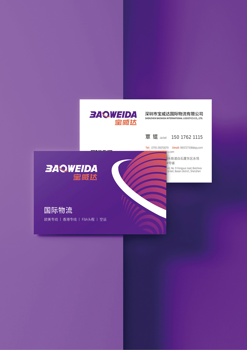 宝威达物流货车车身品牌标识应用