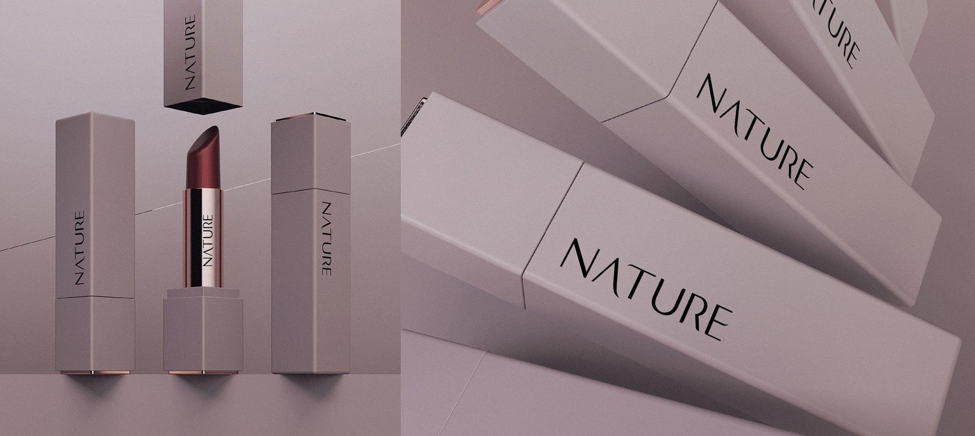 莱千雅NATURE化妆品品牌Logo设计-美妆品牌标识-标派视觉